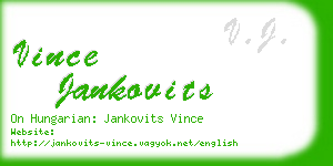 vince jankovits business card